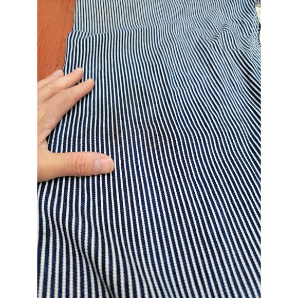 Round House Overall Bibs Hickory Striped Engineer Railroad USA Made 46x30 - Picture 10 of 12